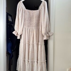 Ivy City Co Midsummer Nights Dress Cream Starry Midi Dress size 2X
